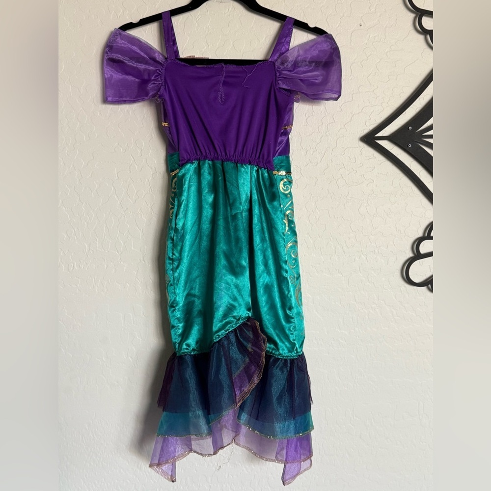 DISNEY Ariel The Little Mermaid Purple and Teal Kids Costume Dress - Picture 4 of 6